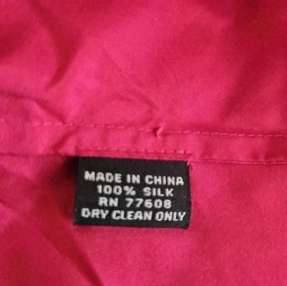 J. Peterman Top Women's Size6 Red Flamenco Ruffle Self Tie Wrap Blouse Shirt - Picture 11 of 11